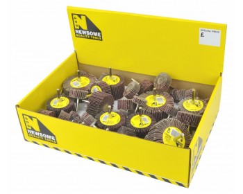 Box of Assorted Miniature And Large Aluminium Oxide Flap Wheels